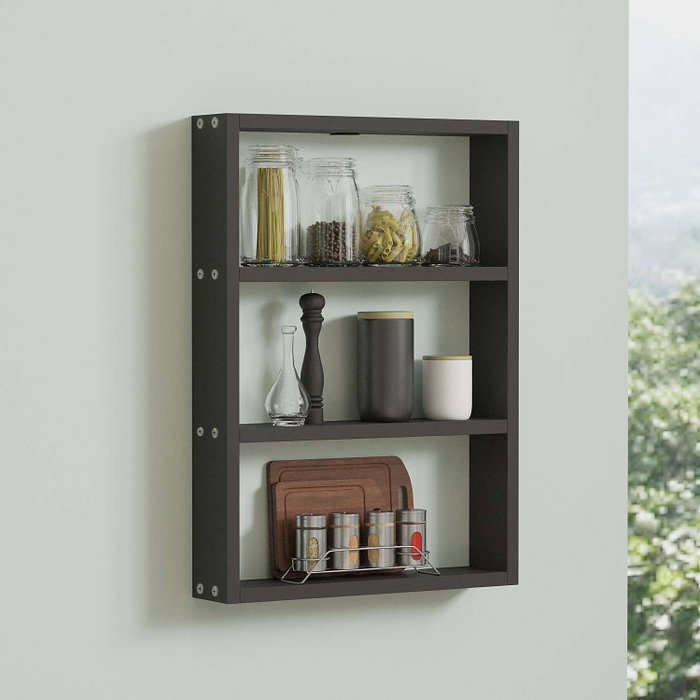 Hanah Home Estantería de Pared Pr1-An Antracita